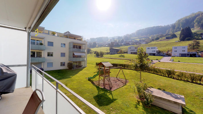 Ausblick nach Südosten ins Grüne