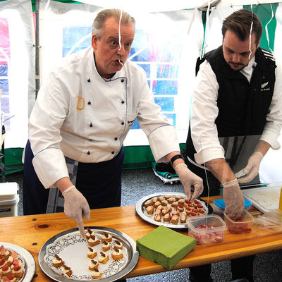 Die Meisterköche in ihrer Gourmet-Zauberecke