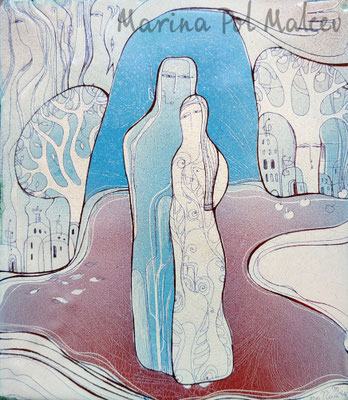 PARADISE GARDENS copper, hot enamel,   2014   РАЙСКИЕ САДЫ    медь, горячая эмаль