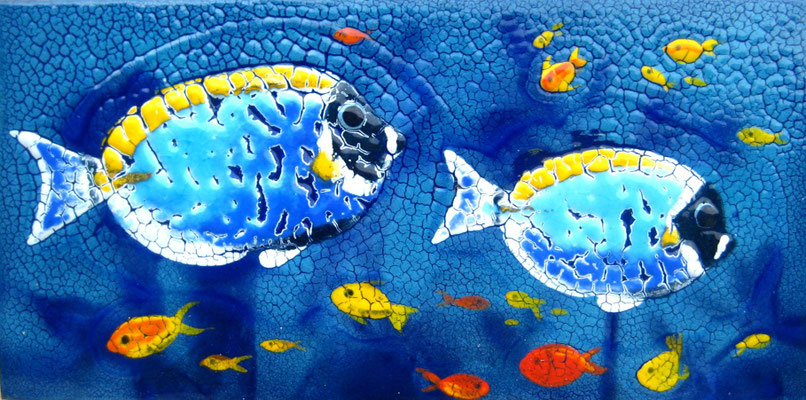 SOUTH SEA FISHES copper, hot enamel, 2011  РЫБКИ ЮЖНОГО МОРЯ    медь, горячая эмаль 