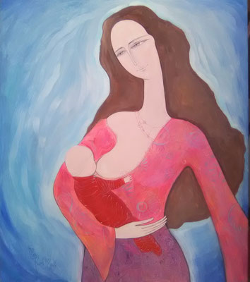 Painting "Update" created by Marina Pol-Malcev.  Acrylic on canvas, 70x60 cm, 2017    Обновление.  Холст, акрил, 70Х60 см, 2017 г.