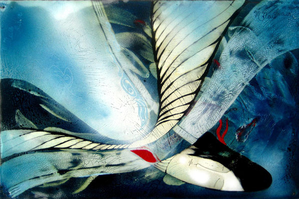 SLEEPING ANGEL copper, hot enamel,  2011   СПЯЩИЙ АНГЕЛ    медь, горячая эмаль