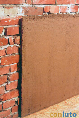 conluto Inndendämmung: Ausgleichsschicht Lehm-Unterputz