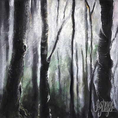 Natur – Wald – Zürich-CH, 2019, Pastellkreide auf Papier, 45 x45 cm