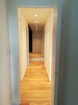 VUE SUR LE COULOIR (EN COURS DE CHANTIER)