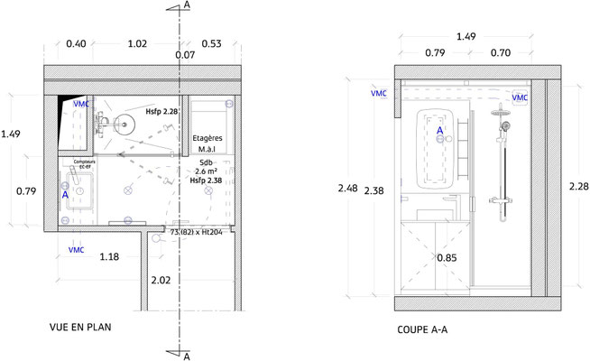 PLAN ET COUPE PROJET