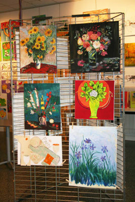 Thématique : bouquet de fleurs, reproductions diverses