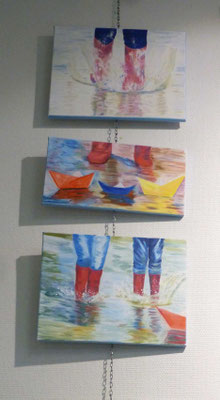 "L'eau", tryptique de Maryse R.