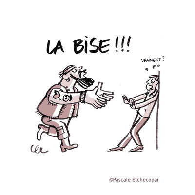 En France, on se fait la bise partout et pout tout ! 