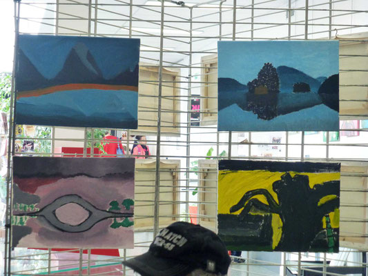 paysages, camaïeu, tonique et reflet, huile sur toile