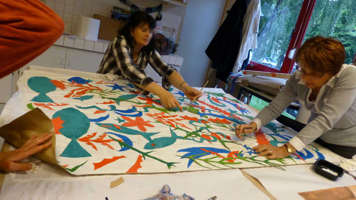 Collage, à partir des éléments du décors découpé du spectacle