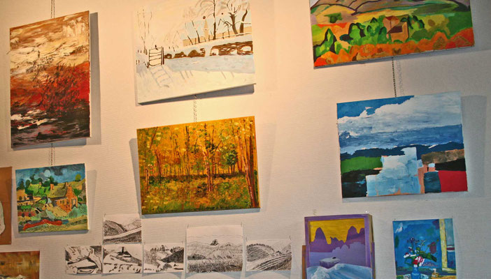 paysages, technique : peinture à l'huile ou acrylique