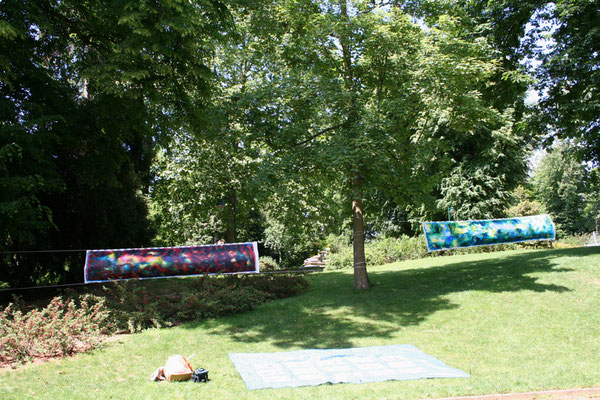 Puls'art off 2007 - Installation dans le jardin de Tessé avec Anaïs Lefeuvre, Stepk, Tian, Armelle Chesnelle et Carlotta