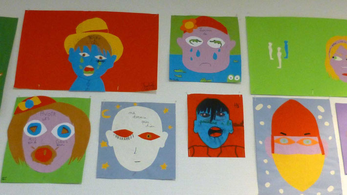 thématique : l'œil, les expressions populaires, technique : collage