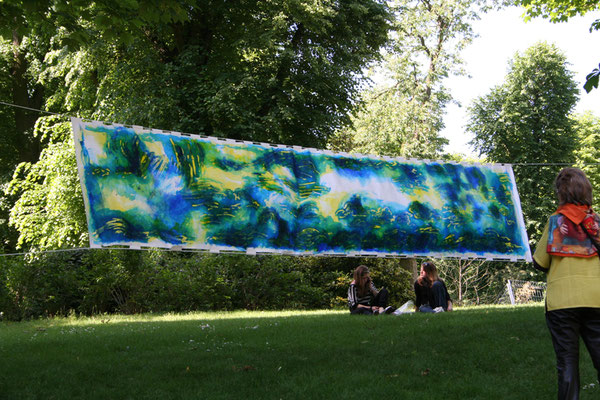 Puls'art off 2007 - Installation dans le jardin de Tessé avec Anaïs Lefeuvre, Stepk, Tian, Armelle Chesnelle et Carlotta