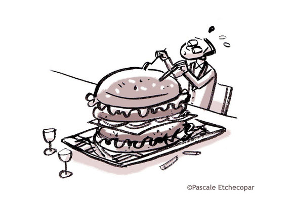 En France, on ne mange pas avec les doigts quand on est à table....