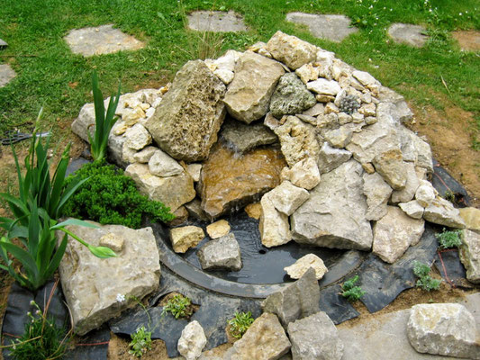 Wasserspiel mit Folie/Becken