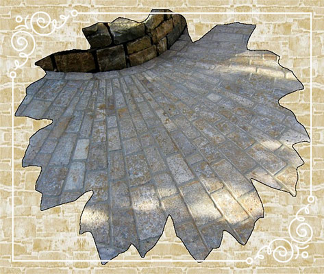 Übergang  Muschelkalk-Reihenpflaster