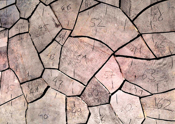 Polygonalplatten Verlegenummerierung