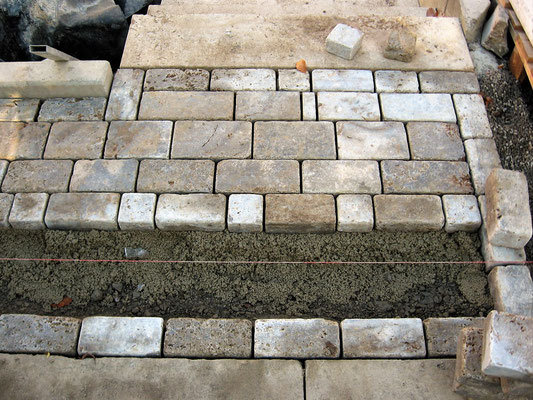 Reihenpflaster Muschelkalk