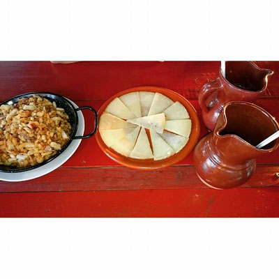 Migas y queso manchego 