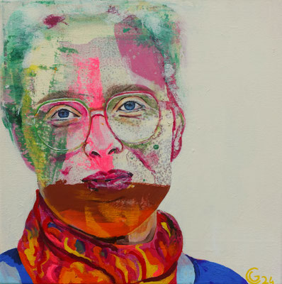 "Okka", Acryl auf Leinwand, 50 x 50, 2024 Künstler: Christian Gloystein (Privatbesitz)