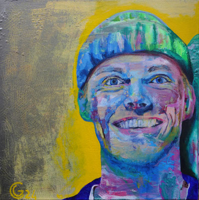 "Till", Acryl auf Leinwand, 50 x 50, 2024 Künstler: Christian Gloystein