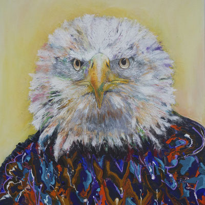 "Seeadler", Acryl auf Leinwand, 140 x 110, 2023 Künstler: Christian Gloystein (Privatbesitz)
