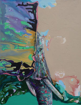 "Elefantenprofil", Acryl auf Leinwand, 90 x 70, 2025 Künstler: Christian Gloystein