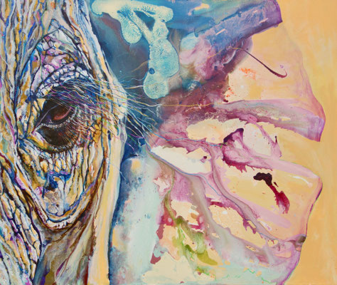 "Elefantenauge", Acryl auf Leinwand Künstler: Christian Gloystein (Privatbesitz)