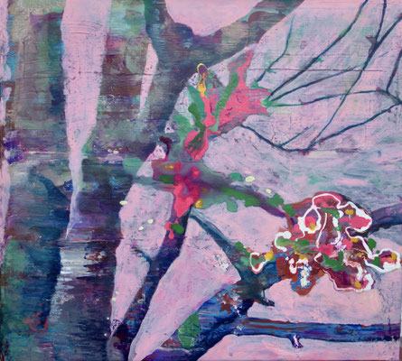 "Kirschblüte", Acryl auf Leinwand, 90 x 100, 2020 Künstler: Christian Gloystein 