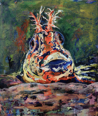 "Gleißschwalmfisch", Acryl auf Leinwand, Künstler: Christian Gloystein (Privatbesitz)
