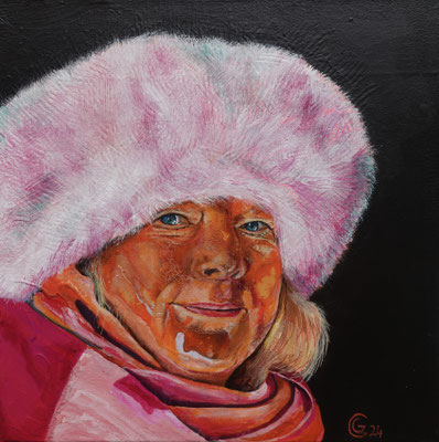 "Anke", Acryl auf Leinwand, 50 x 50, 2024 Künstler: Christian Gloystein (Privatbesitz)