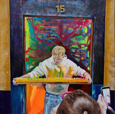 "Quinze", Acryl auf Leinwand, 130 x 130, 2026 Künstler: Christian Gloystein