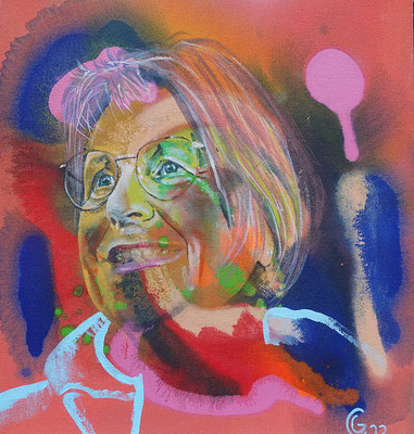 "Antje", Acryl auf Leinwand, 50 x 50, 2023 Künstler: Christian Gloystein
