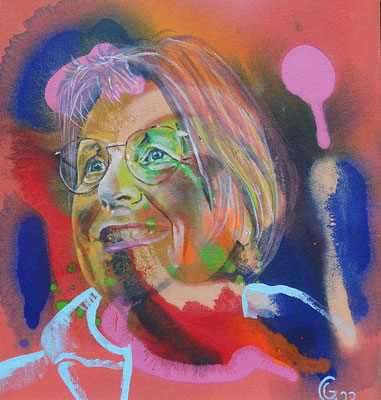 "Antje", Acryl auf Leinwand, 50 x 50, 2023 Künstler: Christian Gloystein