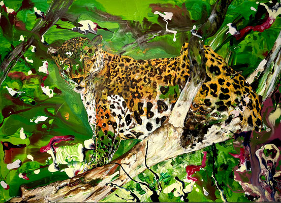 "Leopard", Acryl auf Leinwand, 2017 Künstler: Christian Gloystein