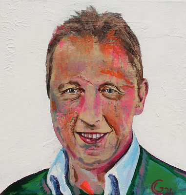 "Jürgen", Acryl auf Leinwand, 50 x 50, 2024 Künstler: Christian Gloystein