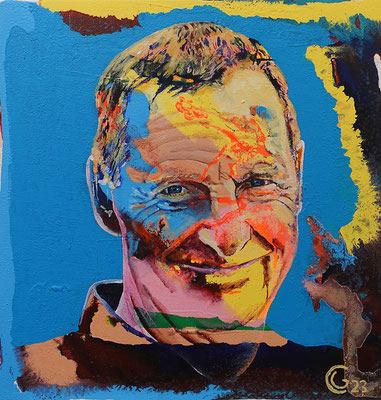 "Matthias", Acryl auf Leinwand, 50 x 50, 2023 Künstler: Christian Gloystein (Privatbesitz)