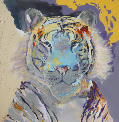 "Tiger", Acryl auf Leinwand, 160 x 160, 2021 Künstler: Christian Gloystein (Privatbesitz)