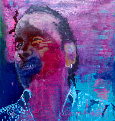 "Tidde", Acryl auf Leinwand, 50 x 50, 2022 Künstler: Christian Gloystein (Privatbesitz)