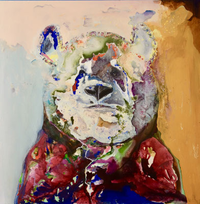 "Panda", Acryl auf Leinwand, 140 x 140, 2018 Künstler: Christian Gloystein (Privatbesitz)