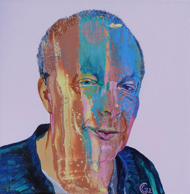 "Theo Haasche", Acryl auf Leinwand, 50 x 50, 2023 Künstler: Christian Gloystein