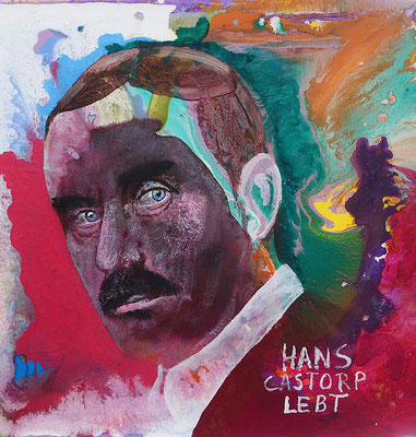 "Thomas Mann", Acryl auf Leinwand, 50 x 50, 2023 Künstler: Christian Gloystein