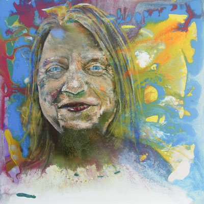 "Frauke", Acryl auf Leinwand, 50 x 50, 2023 Künstler: Christian Gloystein (Privatbesitz)