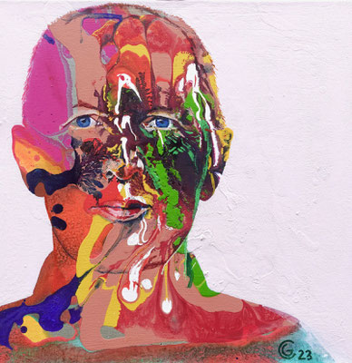 "Dirk Mühlenstedt", Acryl auf Leinwand, 50 x 50, 2023 Künstler: Christian Gloystein