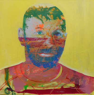 "Peter Doig", Acryl auf Leinwand, 50 x 50, 2024 Künstler: Christian Gloystein (Privatbesitz)