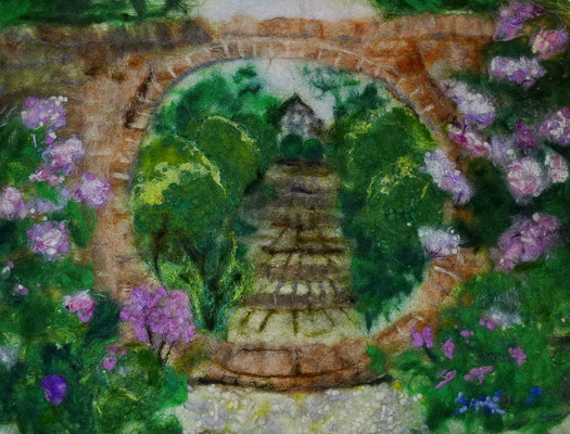 West Green House, Filz auf Keilrahmen, 40x30cm