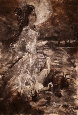 Herons's Mistress, 56x78cm, gerahmt