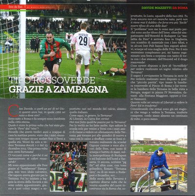 2018-04-07. DAJE MO'! Il mio articolo della rubrica "FERE DE FòRI", dedicato ai tifosi rossoverdi non ternani: Davide Mazzetti